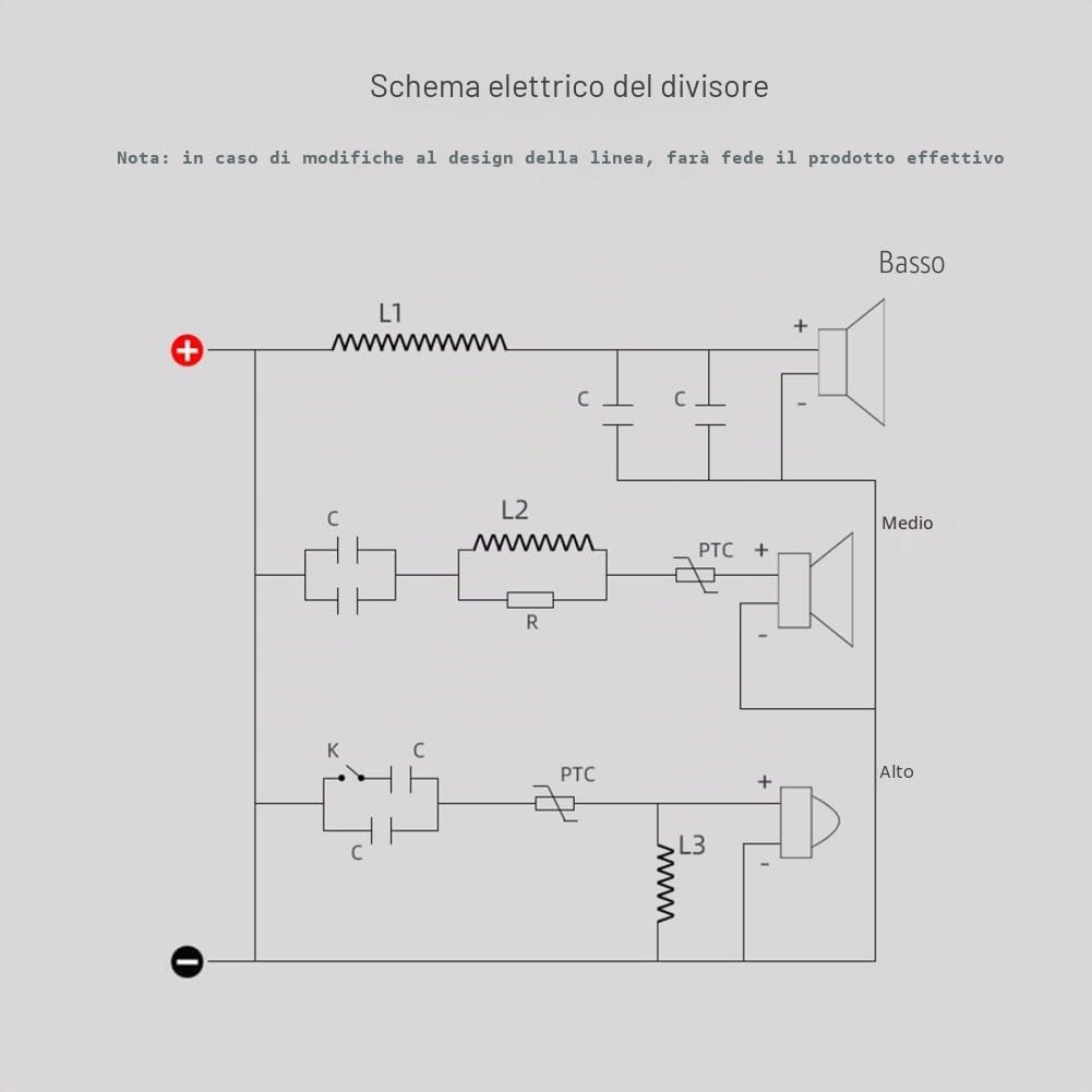 2 pezzi a 3 vie, 250 W, 850/5200 Hz, divisore di frequenza fai da te, circuito di filtraggio, bassi medi, HiFi, stereo audio, crossover durevole, 500701832