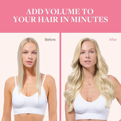 Image of GOO GOO Clip in Hair Extensions Real Human Hair, Remy Human Hair Extensions Clip ins for Women, Natural Human Hair, 22inch 150g 9Pcs, 60A Platinum Blonde