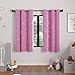 Encasa Homes Rideaux occultants Feuille d'argent imprimé pour Les Enfants Chambre, Blocs 85% de la lumière, du Son et de Chaleur Rideaux avec 2 Réduire Les Panneaux de Taille 117x137 cm- Rose étoilé