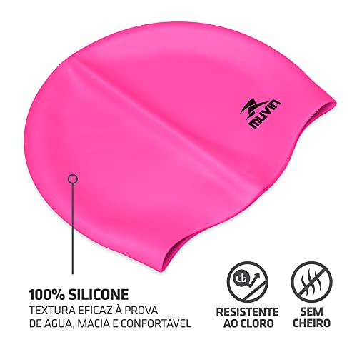 Touca Natação em Silicone Standard - Muvin - Pink