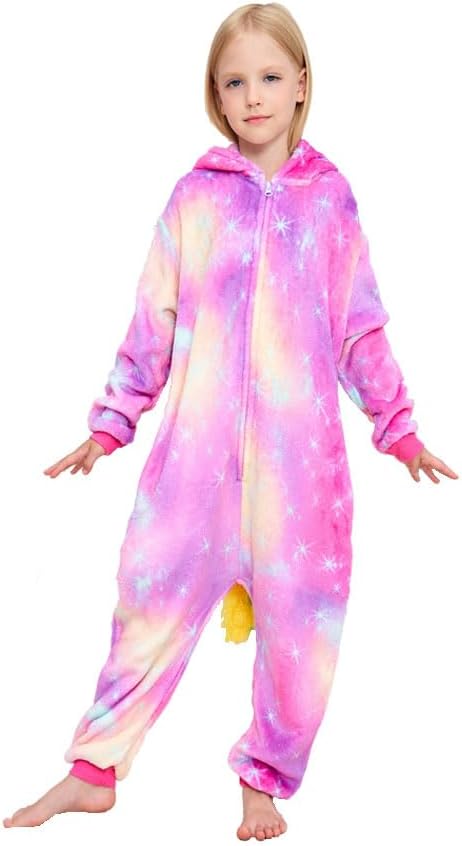 NewCute Kids Unicorn Onesie Animal Pajamas Halloween Cosplay Costume Sleepwear Gift for Girls and Boys. - Image 2