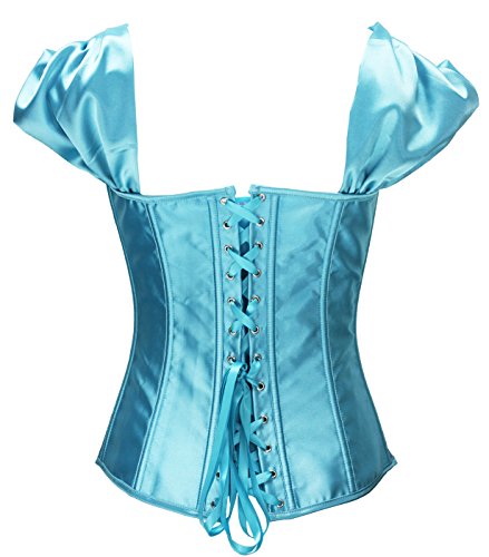 bslingerie® Womens Halloween Costume Princess Bustier Corset Top (XXL, Blue Princess) - Thumbnail 4