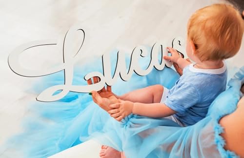 Zhongzhi Custom wood sign,personalized name sign,wooden signs personalized,personalized family name sign,nursery decor (35cm)