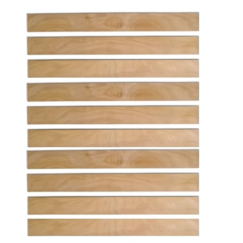 DSTOCK60 - Lattes de sommier en Bois de hêtre 680 x 53 x 8 mm – Lattes de Remplacement universelles pour Lits, clic-clac et BZ – Bois Massif Robuste et Flexible – Confort et durabilité garantis (10)