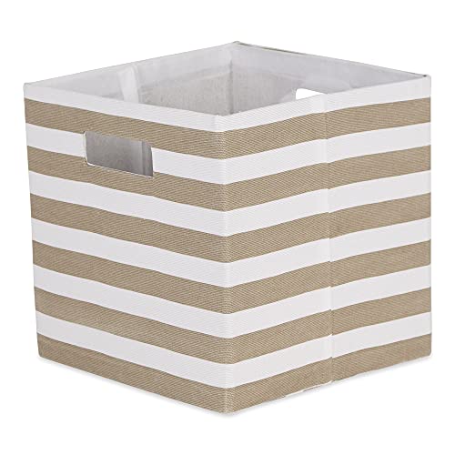DII Cube Storage Bin 13x13x13 inch, Stone Fabric, Foldable
