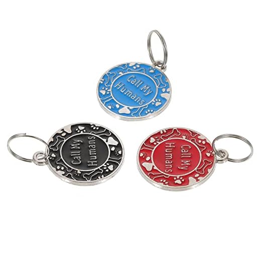 Balacoo 3St Katter Hundar ID- Taggar Vackra Symboler Husdjur Kragen Etiketter Namn Dekorativ Graverade Produkter För Halsband Kedja Anti- Förlorade Legering Charm
