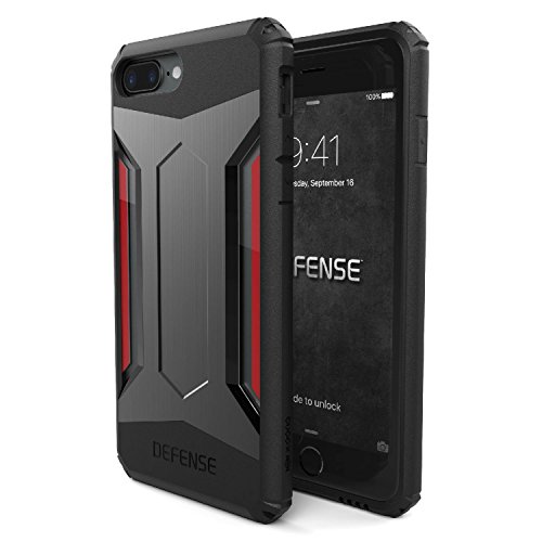 iPhone 7 Plus Case, X-Doria Defense Gear Series - Heavy Duty Protection with Drop Shield, Military Grade Drop Tested Case for Apple iPhone 7 Plus, [Space Gray]