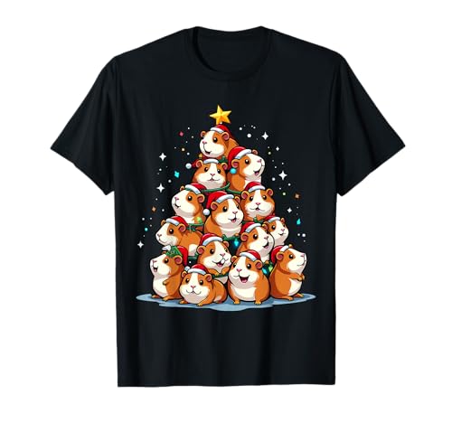 Conejillo de Indias Árbol de Navidad Gracioso Cavy Holiday Camiseta