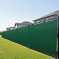 FenceScreen 6ft x 50ft Fence Privacy Screen - Green Heavy Duty 155 GSM Fencing Mesh Shade Net Cover for Wall Garden Back Yard Outdoor Home Decoration - 3 Year Warranty - 85% Blockage