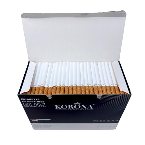 SLIM Empty Filter Tubes 6 8 mm diameter - 1000 Tubes
