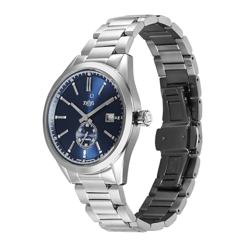 Image of Xylys Analog Blue Dial Stainless Steel Strap Watch for Men