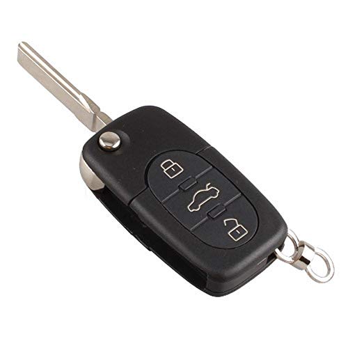 Chave Canivete Audi A3 A4 3 Botões Emblema E Lamina Cr-1620
