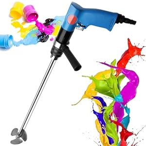 Pneumatische Farbmischmaschine, 700 U/min, automatischer Farbluftrührer, Edelstahl/Aluminiumlegierung, Farbmischer, Rührmaschine, Vorwärts- und Rückwärtseinstellung für Tinte (A