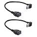 Produktbild S SIENOC 30cm USB 3.0 Winkel Adapter - 90° Grad Winkeladapter - A-Stecker zu A-Buchse - kompatibel mit Allen USB Kabeln - optimale Kabelführung (2 Stück down Winkel Kabel (A Stecker zu A Buchse))