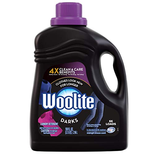 Woolite DARKS Liquid Laundry Detergent, 100 fl oz Bottle, With Color Renew, HE & Regular Washers (Pack of 4)