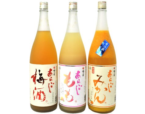 Amazon.co.jp: 梅乃宿 あらごし 1800ml 3本セット (梅酒・もも・みかん