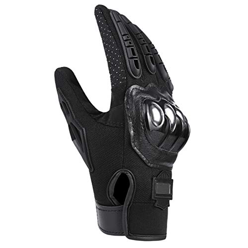 Sangmei Luvas masculinas para motocicleta Luvas de dedo completo para motocicleta Luvas de resistênc