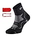 Produktbild Lurbel DISTANCE kurze Premium Laufsocken / Sportsocken, antibakteriell, atmungsaktiv, mit Polsterung und Blasenschutz, Damen & Herren (schwarz, 47-50)