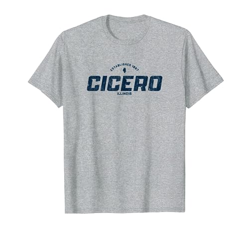 Cicero Illinois IL Vintage Athletic Navy Logo Sportivo Maglietta
