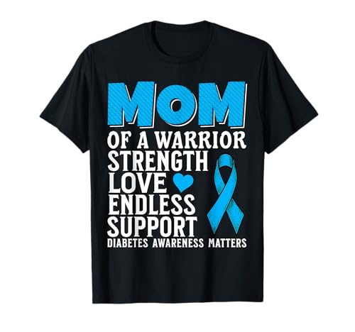 Mom of a Warrior Diabetes Awareness Family Matching Gifts Maglietta