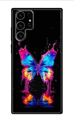 Image of Metal TPU Printed Back Cover for Samsung Galaxy S23 Ultra 5G (Butterfly -J1) 360 Degree Protection | Camera Protection -25092024(AR)
