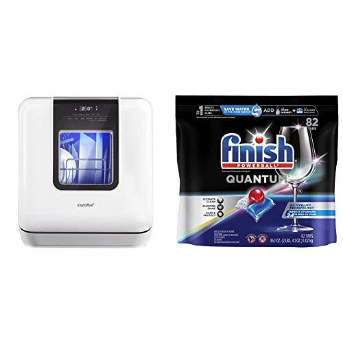 COMFEE’ Countertop Dishwasher, Portable Dishwasher with 6L Builtin