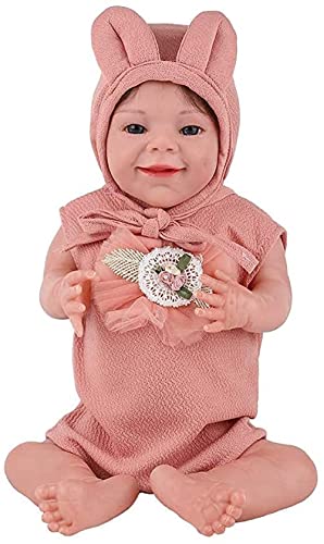 MWKL Lebensechte realistische Badepuppen Nettes Reborn Baby 50cm Vollsilikon Körper Rebirth Puppe Reborn Puppe…