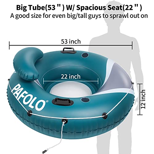 River Tubes For Floating Heavy Duty, Pool Float Adult, 53" Inflatable Float Tube For Beach Lake Rafting, River Floats With Mesh Bottom #TOP1