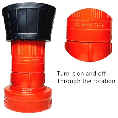 Image of SAFBY Fire Hose Nozzle Thermoplastic Fire Equipment Spray Jet Fog (1.5 inch NPSH /NPT)