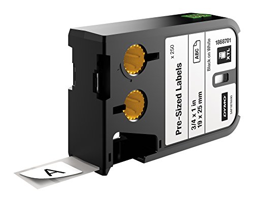 DYMO 1868701 Pre-Sized Label, 19mm x 25mm, Black on White