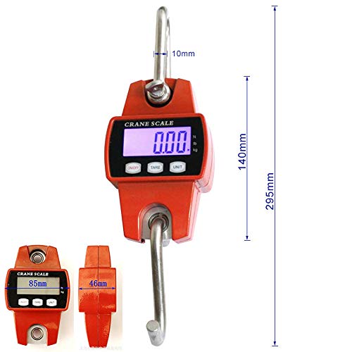 Báscula de 300 kg, pantalla LCD, digital, báscula de carga portátil, báscula industrial, grúa, agricultura, báscula de tracción