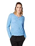 unifarben TOM TAILOR Damen 1008740 T-Shirt, Blau (Sea Blue 15497), Medium (Herstellergröße: M)