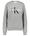 Produktbild Calvin Klein Jeans Herren Iconic Monogram Crewneck Sweatshirt, Grau (Mid Grey Heather P2f), Small (Herstellergröße: S)