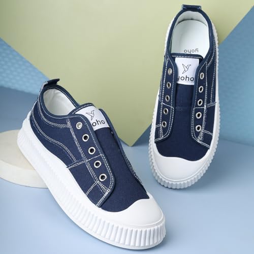 Image of YOHO Cruise Women's Without Lace Trendy Stylish Canvas Slip-On Sneakers (SoS)