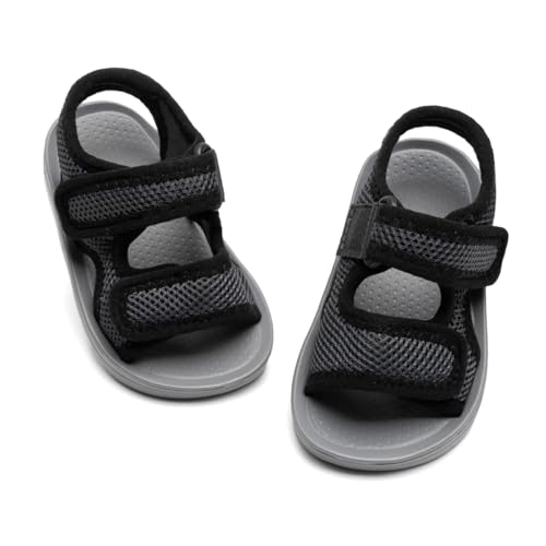 Best Toddler Sandals Boy: Comfy & Stylish Picks for Summer 14 Bellocasa Toddler Boys Girls Summer Sandals Baby Comfort Lightweight Walking Shoes Open Toe Adjustable Outdoor Beach Sandals for Kids (JYQL2277 Grey,14)