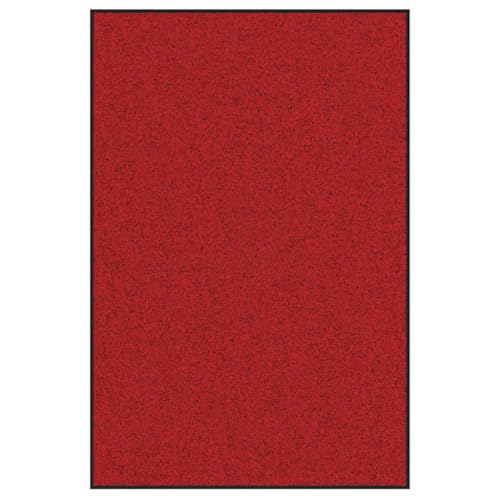 Paillasson polypropylène et vinyle durable avec base antidérapante rouge noir