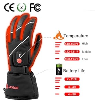 Savior Heated Gloves for Men Women, Skiing Heated Gloves,Arthritis Glove