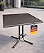 Gardissimo Boulevard Klapptisch Sevelit Schiefer 80 x 80 cm, Gartentisch, Wetterfest, Platzsparend Klappbar, mit Niveauausgleich, Anthrazit, mit Stoßkante