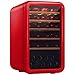 Armadio da vino a temperatura costante, frigorifero per mobili da vino da 30 bottiglie, controllo della temperatura digitale, porta di vetro rinforzata, cantina da vino indipendente silenziosa
