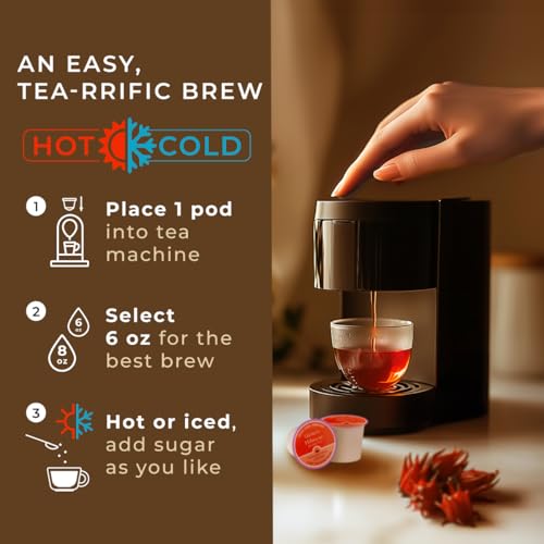Image of Gya Tea Co Hibiscus Tea Gift Set (16 Count) - Decaf Tea Pod for Lovers Get Well Gifts - Manually Harvested - Enjoy Hot or Iced