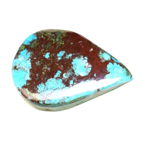 Cabochon turquoise naturelle de forme poire pour collier bohème