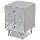 【3 Cajones 】Este aparador con 3 cajones tiene un diseño sobrio pero elegante con elegantes dibujos decorativos, y se puede usar como mesita de noche o como mesita para el teléfono.
