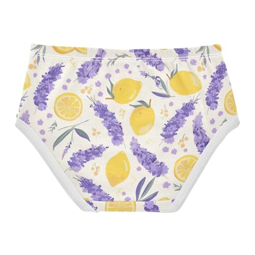 Wusikd Lavender Lemon Girls' Underwear Cotton Girls Briefs Soft Toddler Underwear 2T2