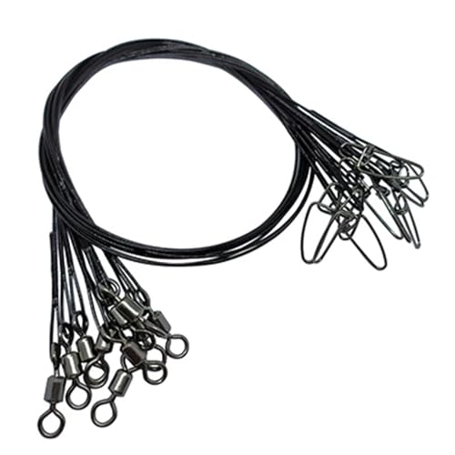 40 Pcs 50cm 88Lbs/40kg Leader Wire para Pesca miniatura 1