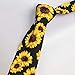 WILL BUDXEG Sunflowers Black Vintage Paingting Mens Novelty Necktie Ties Funny Neckties Fashion Neck Ties