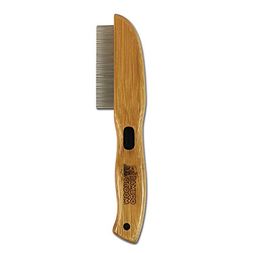 Alcott Bamboo Groom Flea Comb with 77 Rotating Pins for Pets - Image 2