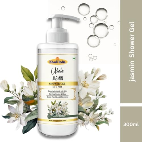 Image of Khadi Jasmin Body Wash Gel 300ml | Soothing & Moisturizing | Antioxidant Rich, Floral Scent | For Redness & Irritation | Body Wash Shower Gel For Women & Men | All Skin Types