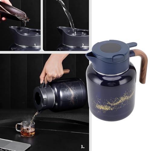 Termo de té de 1300 ml en acero inoxidable para mantener tu bebida caliente en la oficina 4