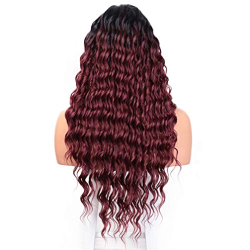 Perruque synthétique ambre rouge vin pour masquer une perte de cheveux avec style - 6