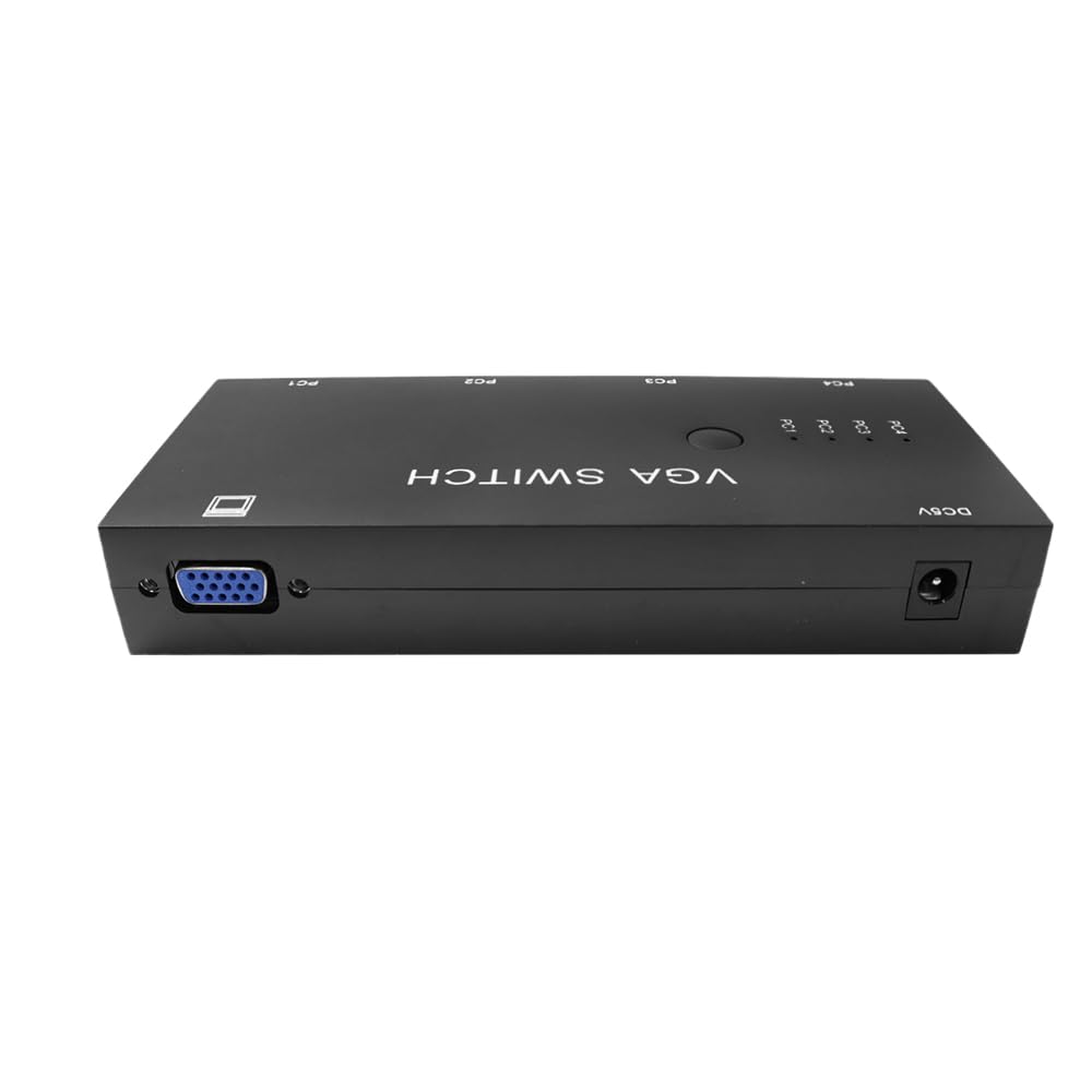 Switch VGA 4 In 1 – Scatola Commutatrice Da 4 PC A 1 Monitor, Supporto Full HD 1080P, Pulsante Manuale Per Condividere Schermo Tra Laptop E Proiettori - 2
